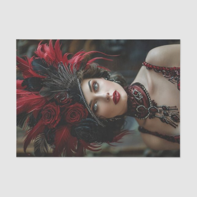 1920's Flapper Girl1 Tissue Paper (Front)