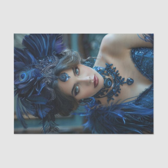 1920's Flapper Girl3 Tissue Paper (Front)