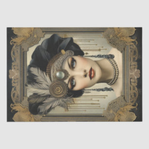 1920's Flapper Girl Art Deco Tissue Paper