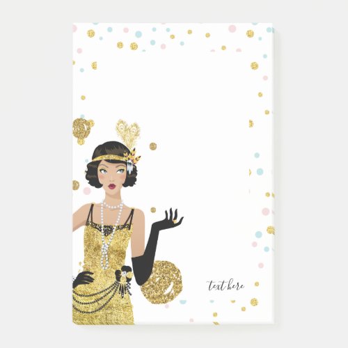 1920s flapper girl gatsby theme post_it notes