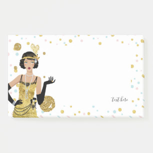 1920s flapper girl gatsby theme post-it notes