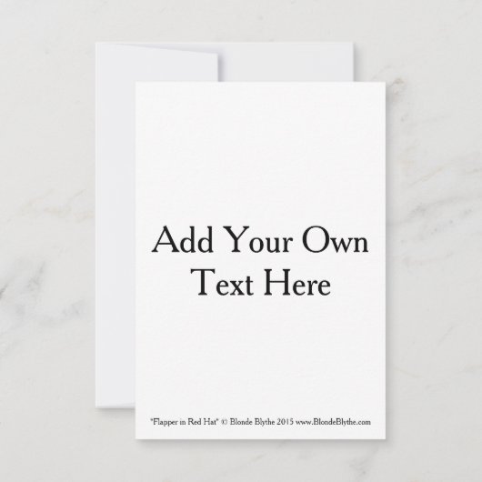 1920s Flapper Girl in Red Hat Roaring Twenties (Back)