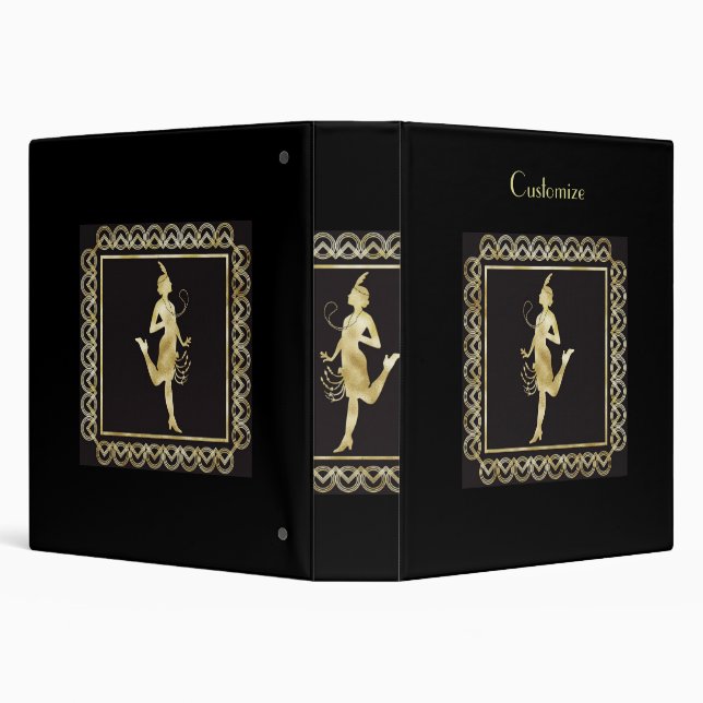 1920's Flapper Girl Thunder_Cove   3 Ring Binder (Background)