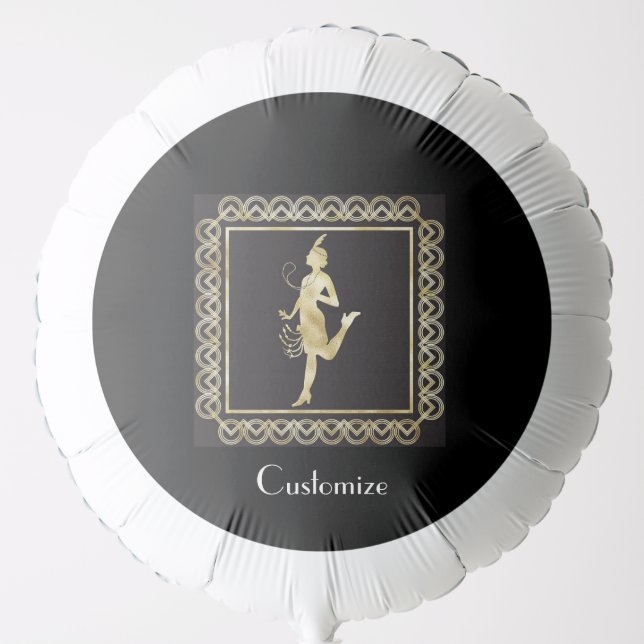 1920's Flapper Girl Thunder_Cove Balloon (Front)