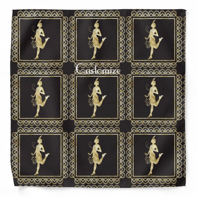 1920's Flapper Girl Thunder_Cove Bandana (Front)