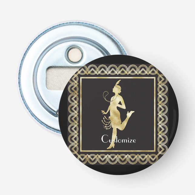 1920's Flapper Girl Thunder_Cove  Bottle Opener (Front)