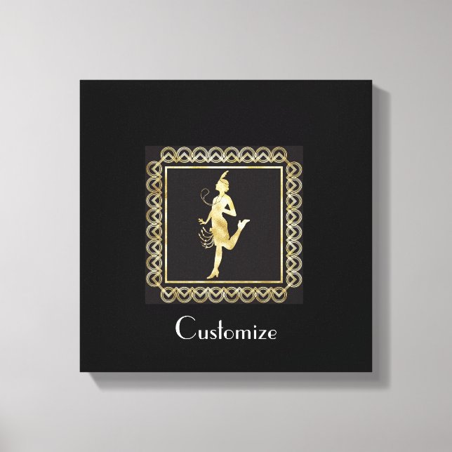 1920's Flapper Girl Thunder_Cove   Canvas Print (Front)
