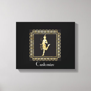 1920's Flapper Girl Thunder_Cove Canvas Print