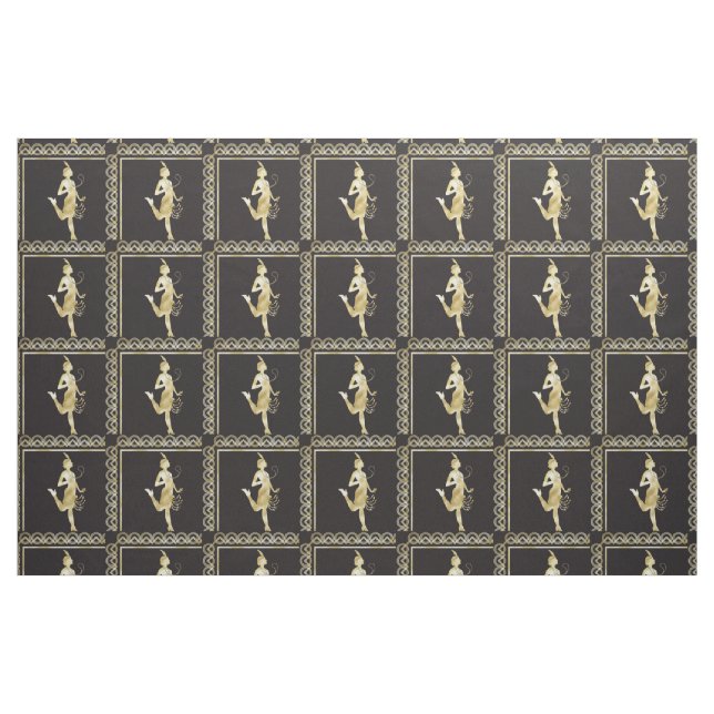 1920's Flapper Girl Thunder_Cove Fabric (Fat Quarter)