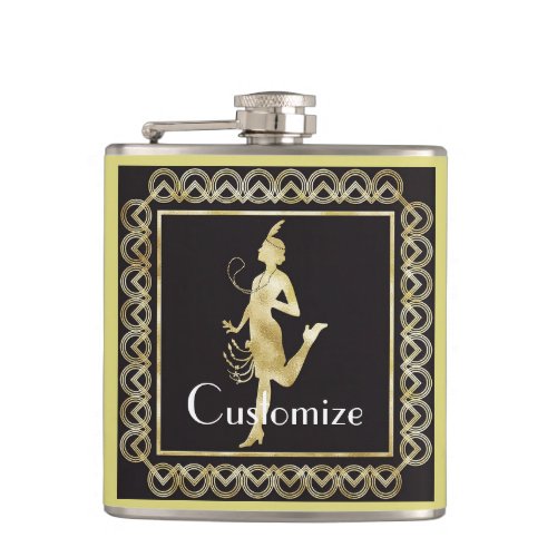 1920s Flapper Girl Thunder_Cove  Flask