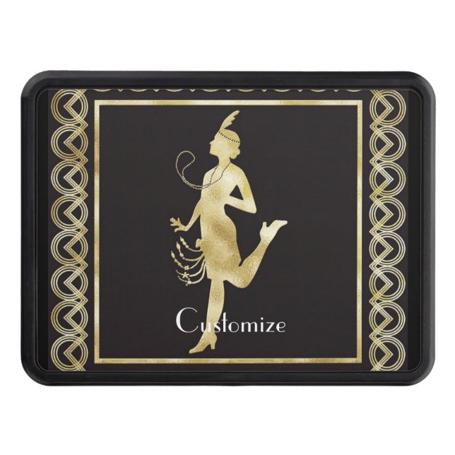 1920's Flapper Girl Thunder_Cove Hitch Cover (Front)