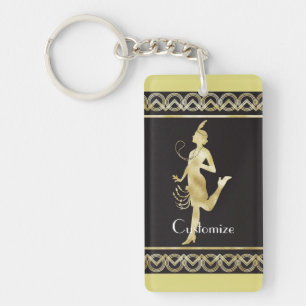 1920's Flapper Girl Thunder_Cove Keychain