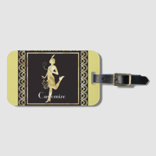 1920's Flapper Girl Thunder_Cove Luggage Tag