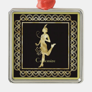 1920's Flapper Girl Thunder_Cove   Metal Ornament