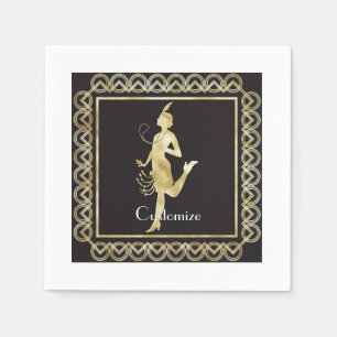 1920's Flapper Girl Thunder_Cove Napkins