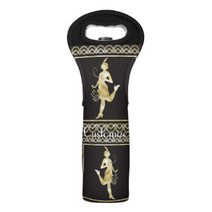 1920's Flapper Girl Thunder_Cove  Ping Pong Ball Wine Bag