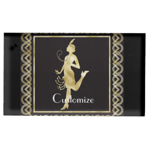 1920's Flapper Girl Thunder_Cove Place Card Holder