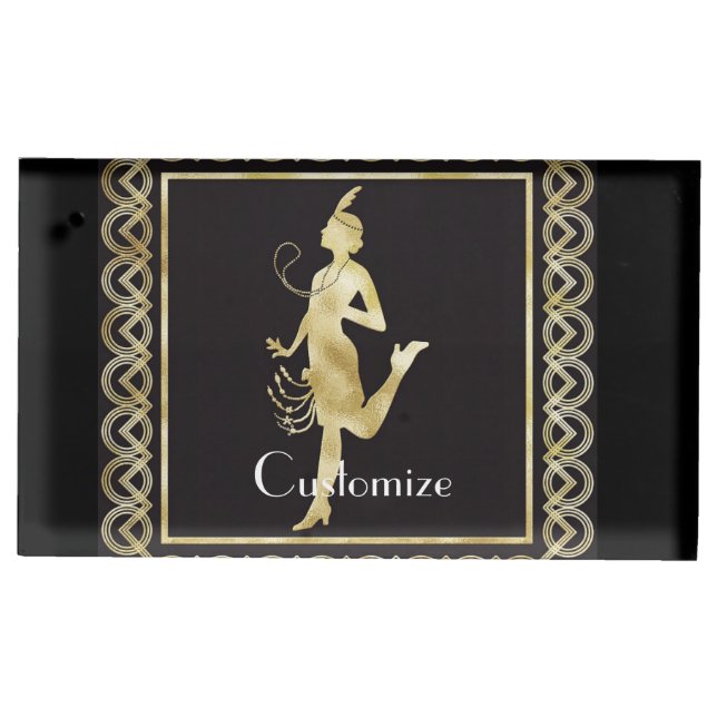 1920's Flapper Girl Thunder_Cove  Place Card Holder (Front)