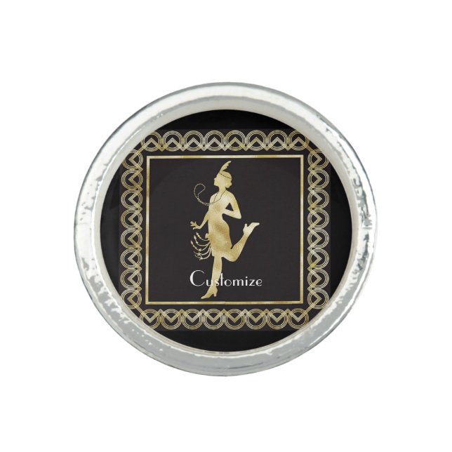 1920's Flapper Girl Thunder_Cove Ring (Front)