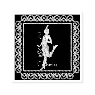 1920's Flapper Girl Thunder_Cove Self-inking Stamp