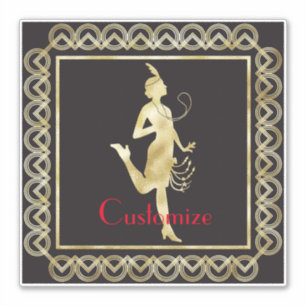 1920's Flapper Girl Thunder_Cove Sticker