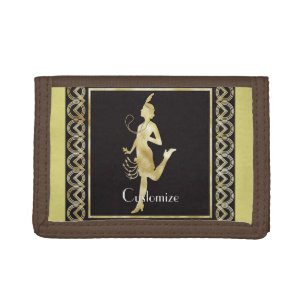 1920's Flapper Girl Thunder_Cove Trifold Wallet