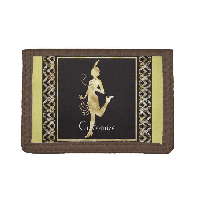 1920's Flapper Girl Thunder_Cove  Trifold Wallet (Front)