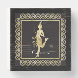 1920's Flapper Girl Thunder_Cove   Wooden Box Sign