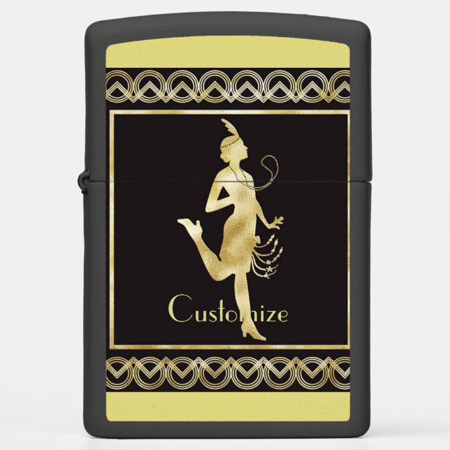 1920's Flapper Girl Thunder_Cove  Zippo Lighter (Front)