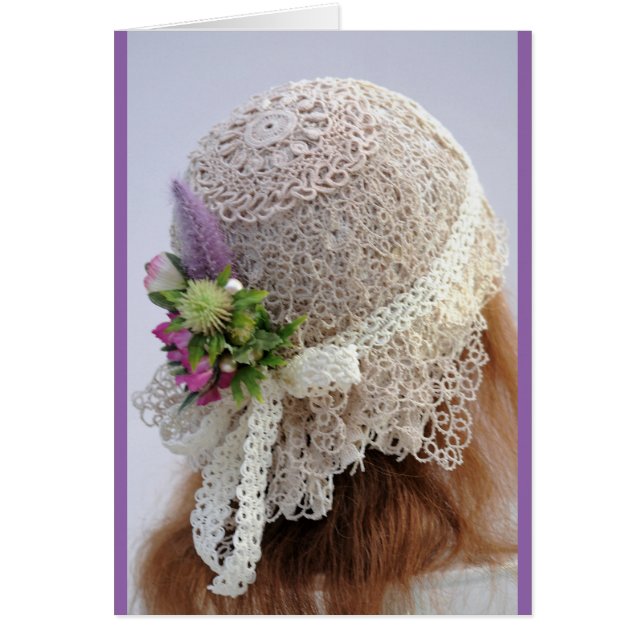 1920's Flapper Wedding Hat Cards (Front)