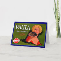 1920s fruit crate label Paula from Santa Paula