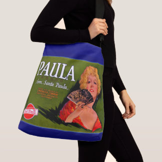 1920s fruit crate label Paula from Santa Paula Crossbody Bag