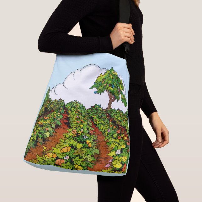 1920s garden print crossbody bag (Close Up)