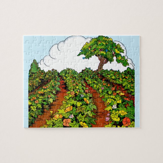 1920s garden print jigsaw puzzle (Horizontal)