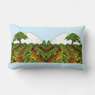 1920s garden print lumbar pillow