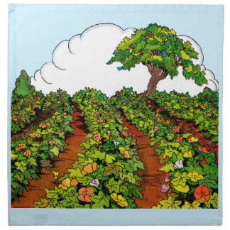 1920s garden print napkin