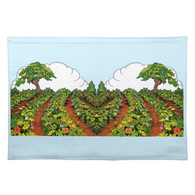 1920s garden print placemat (Front)