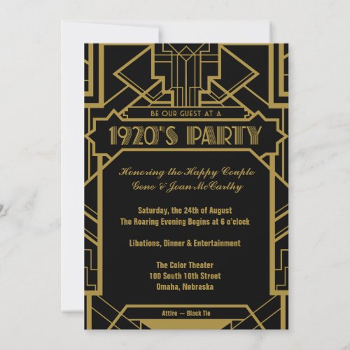 1920's Gatsby Invite