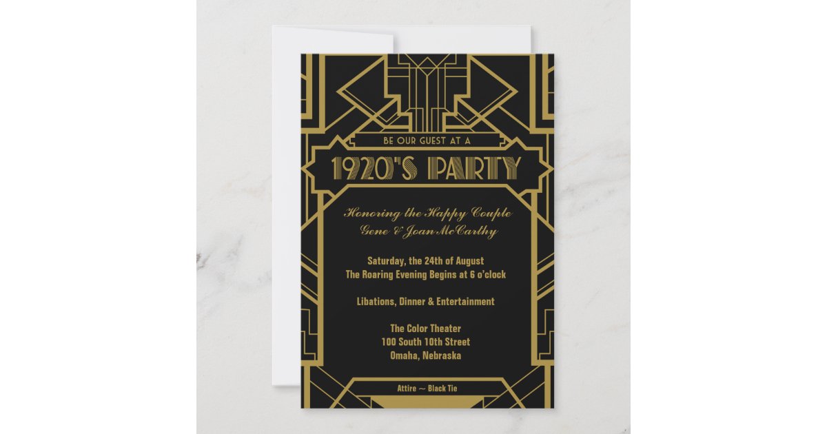 1920's Gatsby Invite | Zazzle