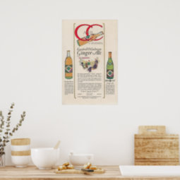 1920s Ginger Ale Ad Poster | Zazzle