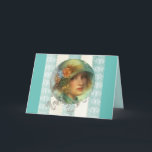 1920's girl greeting card<br><div class="desc">1920's girl greeting card and you can customize your size</div>