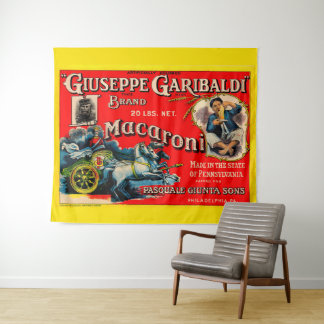 1920s Giuseppe Garibaldi macaroni label Tapestry