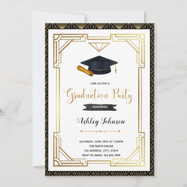 1920s graduation invitation (Front)