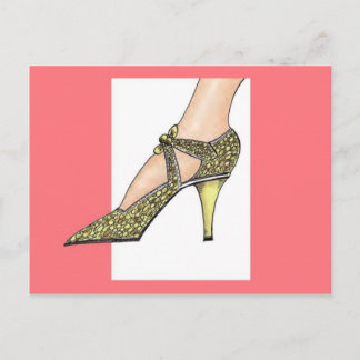 1920s High Heeled Shoe Postcard