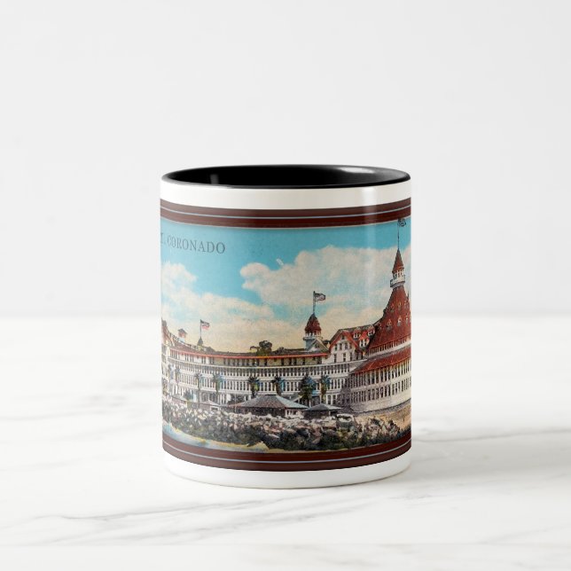 1920S HOTEL DEL CORONADO POSTCARD Two-Tone COFFEE MUG (Center)