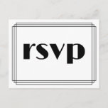 [ Thumbnail: 1920s Inspired Look "RSVP" Postcard ]