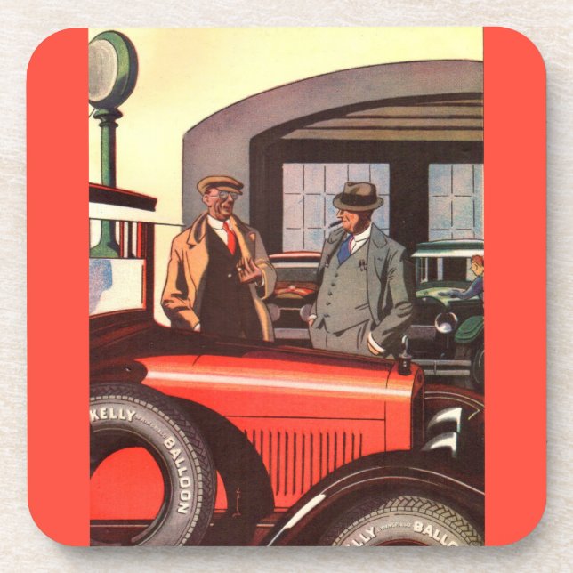 1920s Kelly Springfields tire ad - another one Drink Coaster (Front)