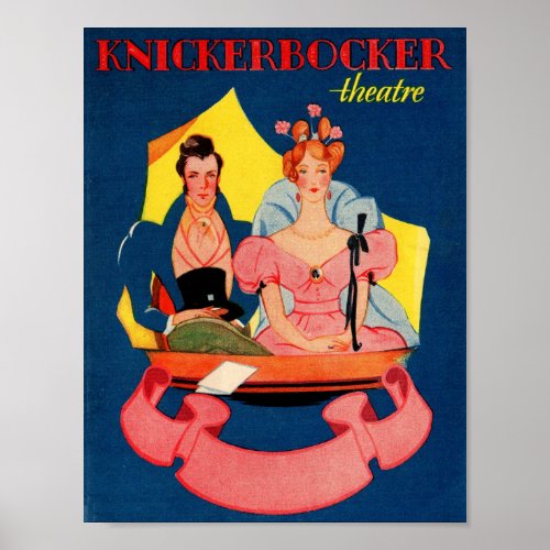 1920s Knickerbocker Theater playbill cover Poster