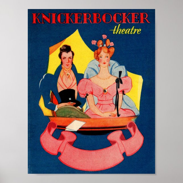 1920s Knickerbocker Theater playbill cover Poster (Front)