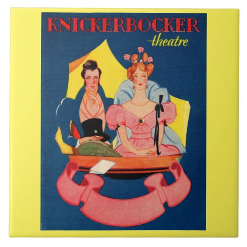 1920s Knickerbocker Theatre playbill cover Ceramic Tile